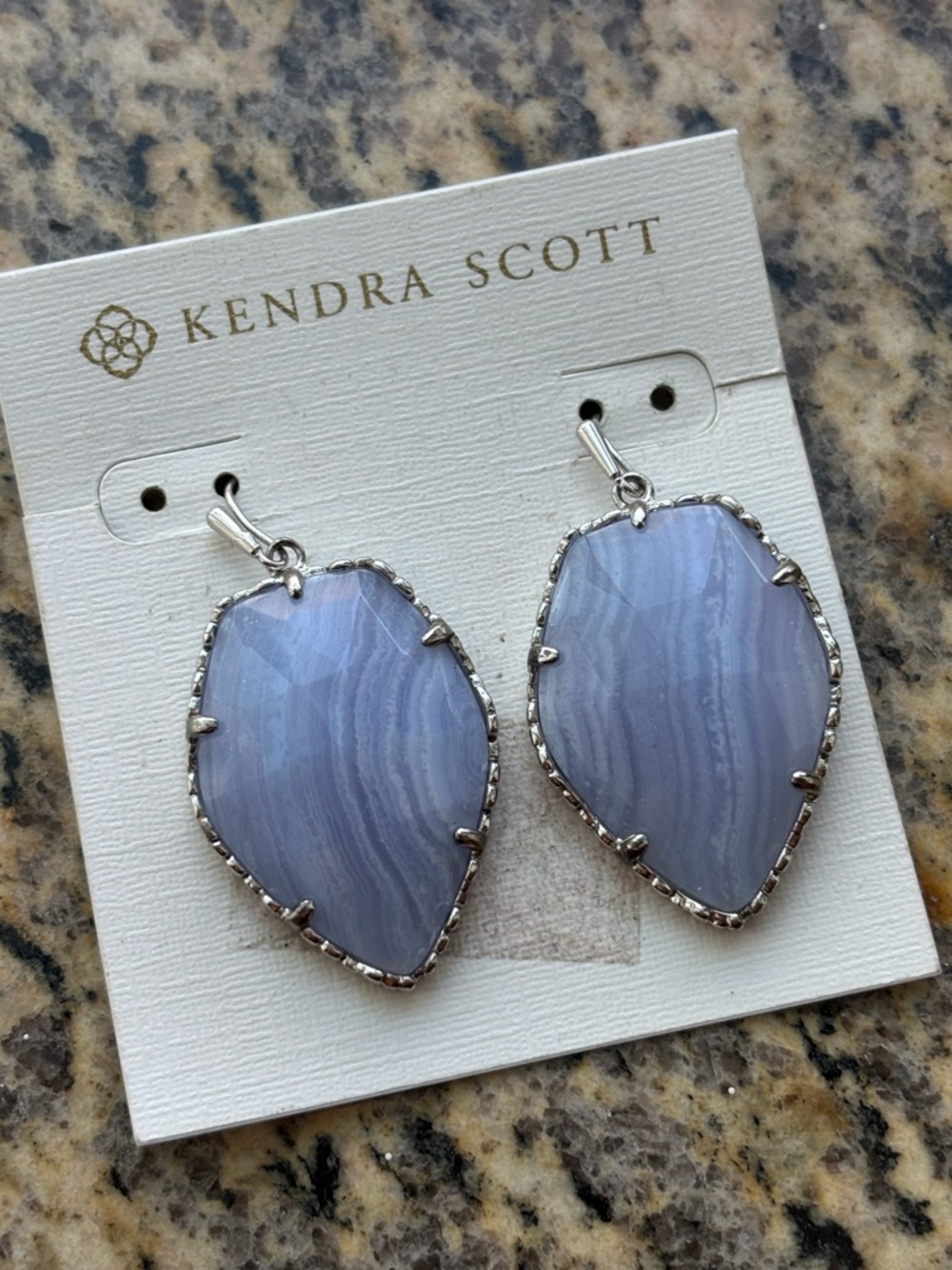 Kendra Scott Lace Blue Agate Corley Earrings
